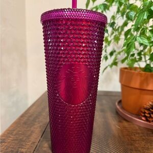 Starbucks Magenta Studded Reusable Tumbler with Straw